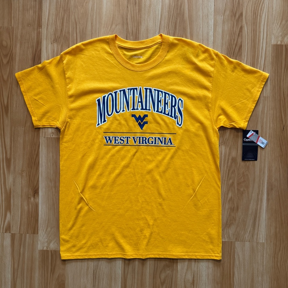 NEW- West Virginia University Mountaineers Tee T Shirt- size Large